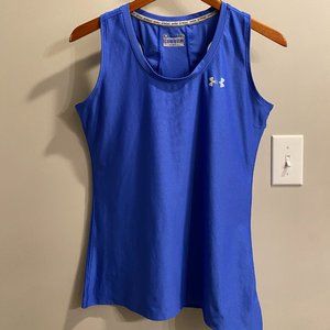 Under Armor Fitted Tank Heat Gear Large - blue